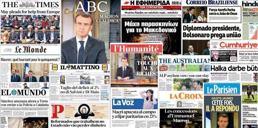 Unes de presse du 11 décembre 2018