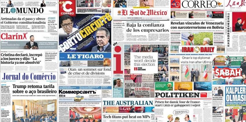 Unes de presse du 3 décembre 2019