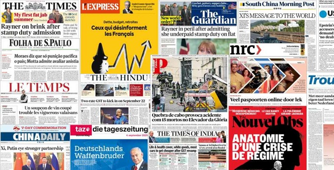 Unes de presse du 4 septembre 2025