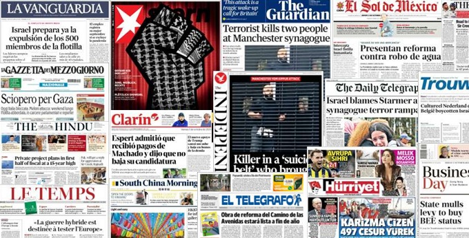 Unes de presse du 3 octobre 2025
