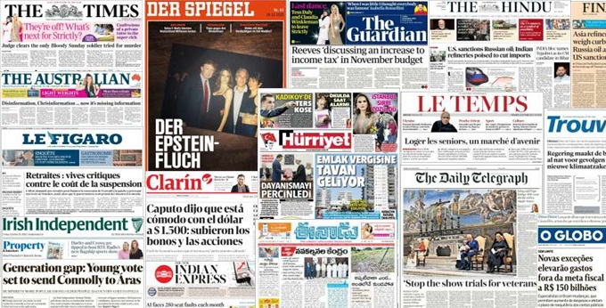 Unes de presse du 24 octobre 2025