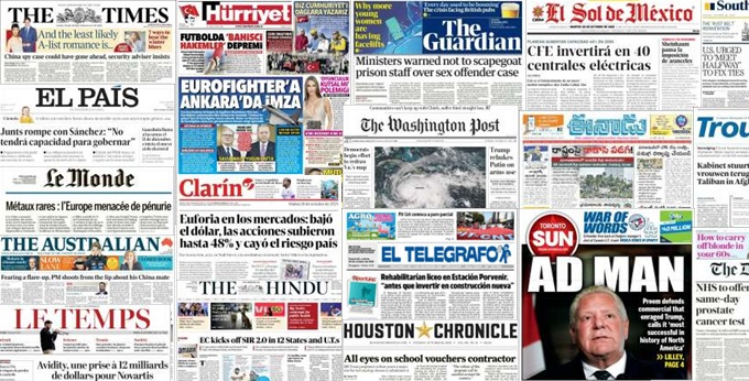 Unes de presse du 28 octobre 2025