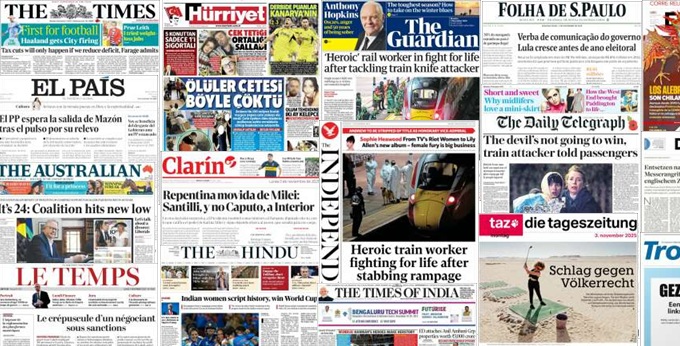 Unes de presse du 3 novembre 2025