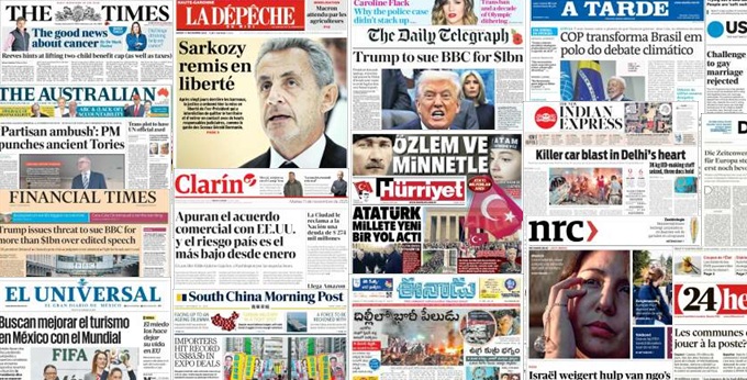 Unes de presse du 11 novembre 2025