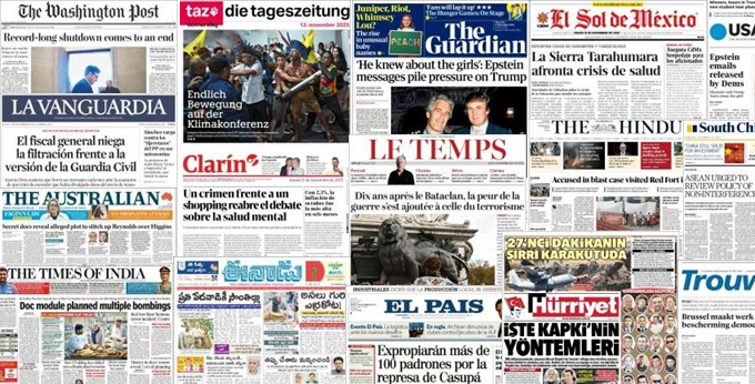 Unes de presse du 13 novembre 2025