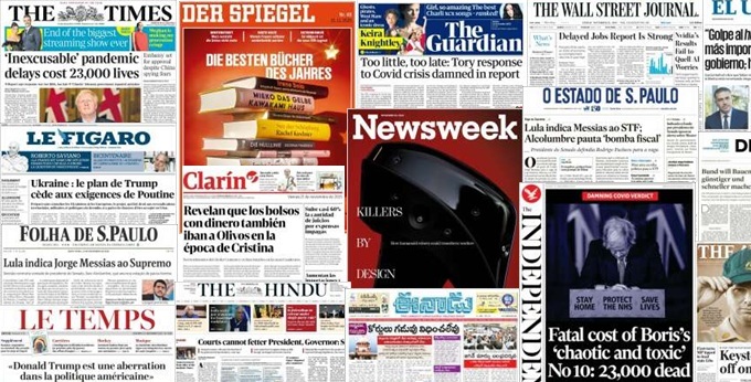 Unes de presse du 21 novembre 2025