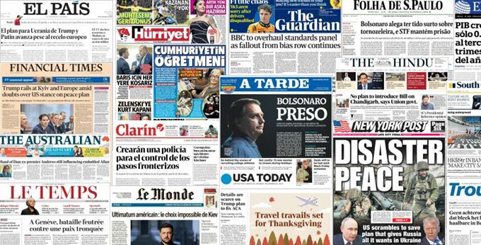 Unes de presse du 24 novembre 2025