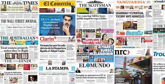 Unes de presse du 25 novembre 2025