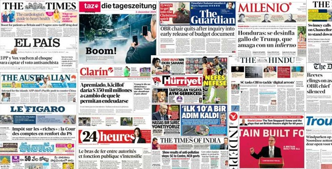 Unes de presse du 2 décembre 2025