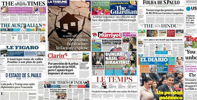 Unes de presse du 3 décembre 2025