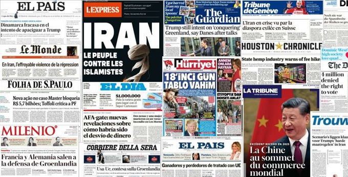 Unes de presse du 15 janvier 2026